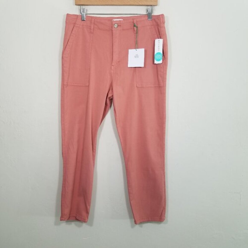 NWT Pistola Mara Straight Leg Capri Pant Burn Orange Stretch Size 33